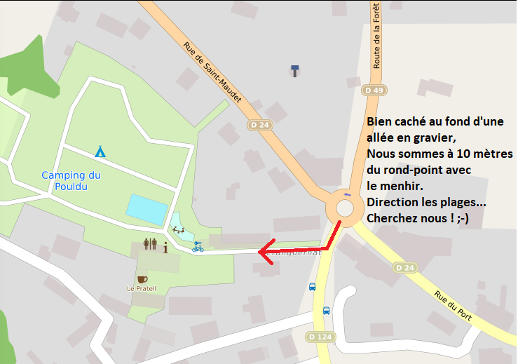 carte accès camping Pouldu