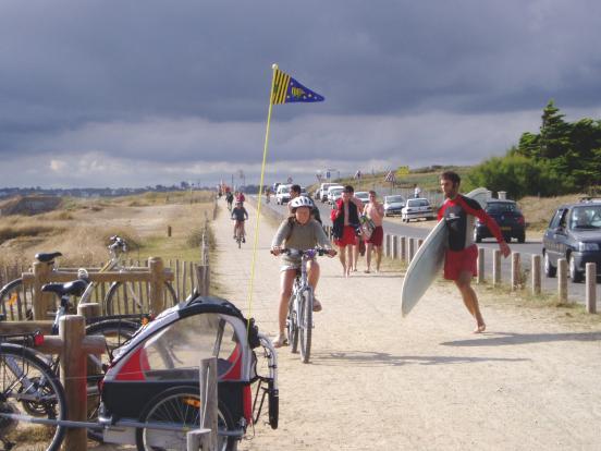 cyclistes guidel plage