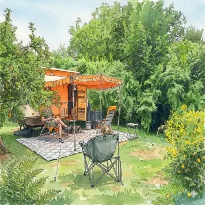 Accueil 6 Aquarelle emplacement camping