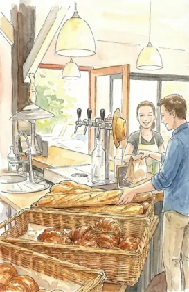 Kamperen op de camping 11 vers brood croissants ontbijt camping pouldu