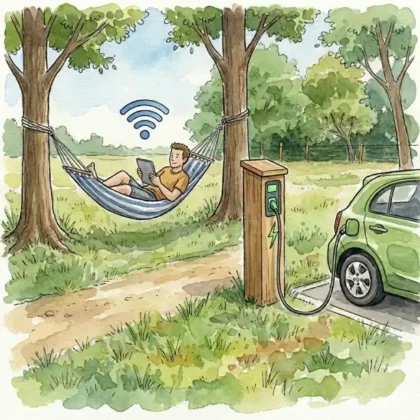 wifi electric car charging campsite pouldu